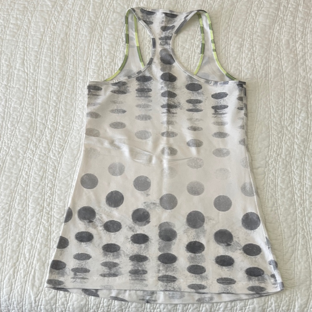 lululemon athletica Gray Polka Dot Tank Top